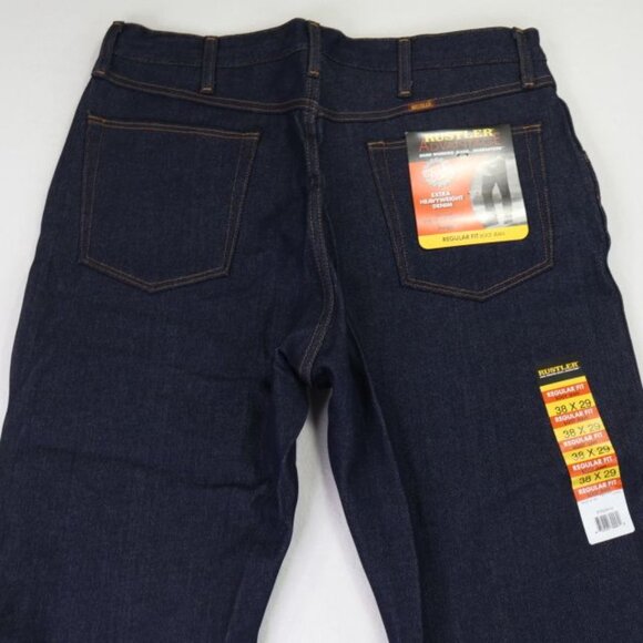 Rustler Advantage Jeans Mens 38x29 (Fits 37x29) Blue Regular Fit Boot - Picture 7 of 10